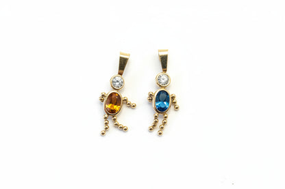 14k Yellow Gold Boy and Girl body Charms