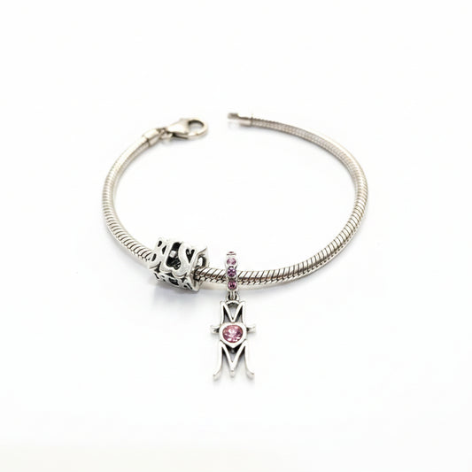 Sterling Silver Reflections Mother's Day Charm Bracelet with charms