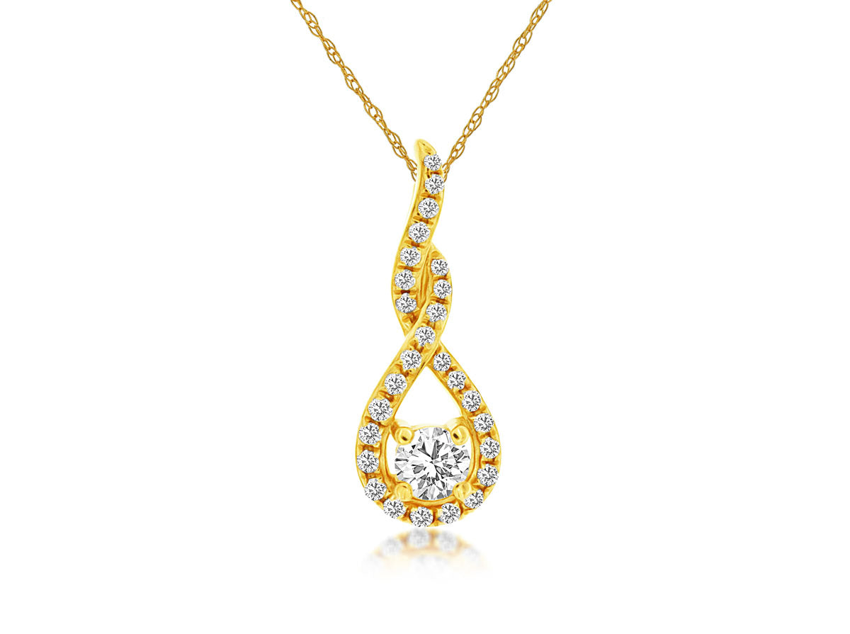 14kt Yellow Gold Diamond Pendant .19ct