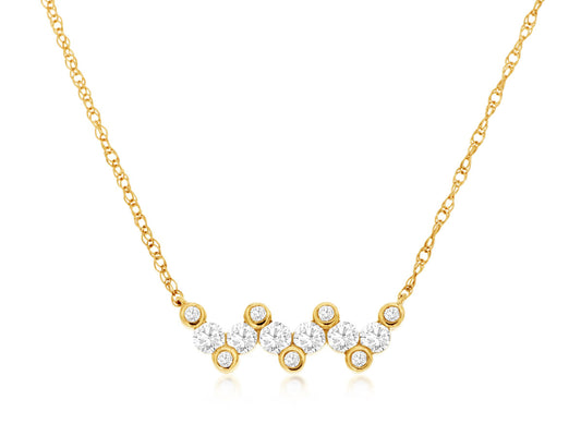 14k Yellow Gold Diamond Necklace .25ct