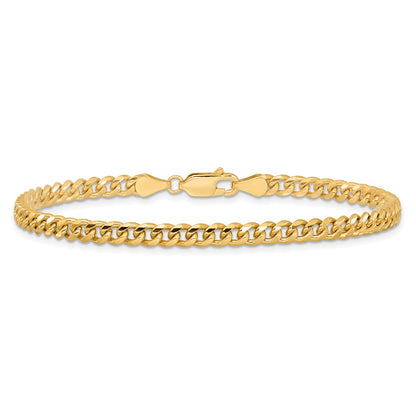 14K 7 inch 4.25mm Solid Miami Cuban Link with Lobster Clasp Bracelet