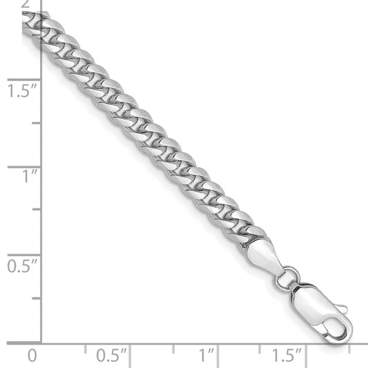 14k WG 4.25mm Solid Miami Cuban Bracelet