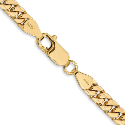 14K 28 inch 5mm Solid Miami Cuban Link with Lobster Clasp Chain