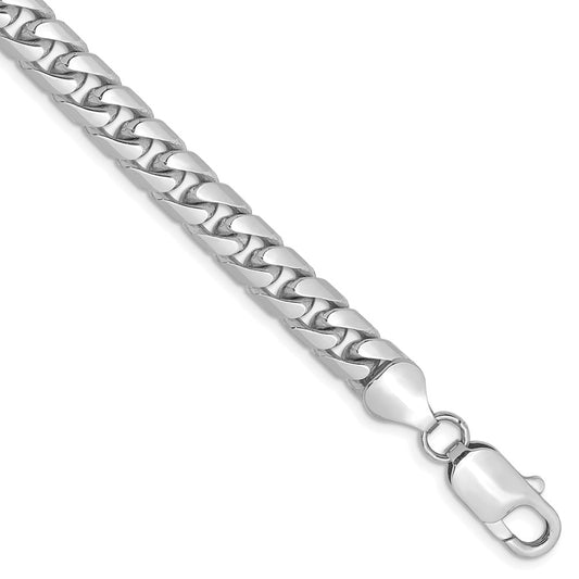 14k WG 6.25mm Solid Miami Cuban Bracelet
