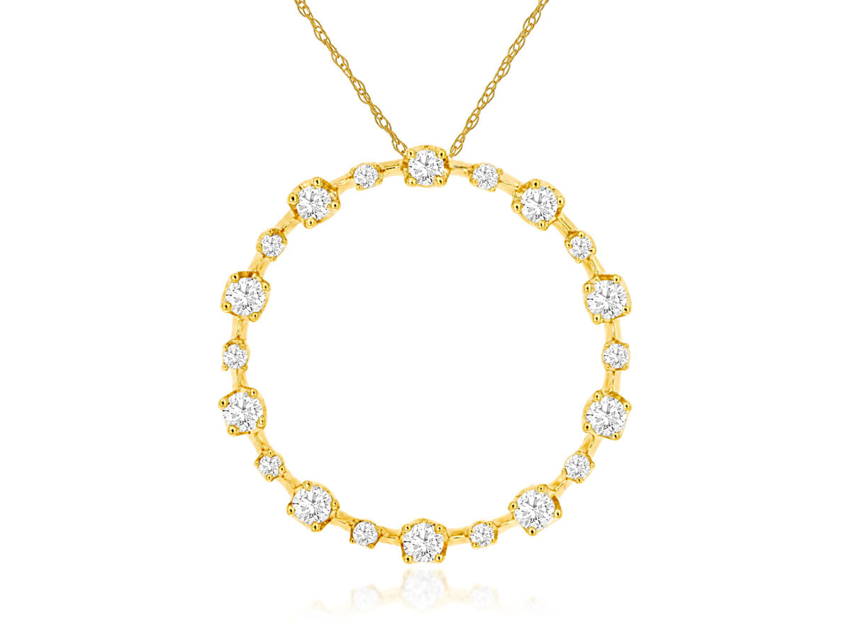 14kt Yellow Gold Diamond Circle Pendant .25ct