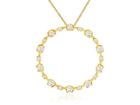 14kt Yellow Gold Diamond Circle Pendant .25ct