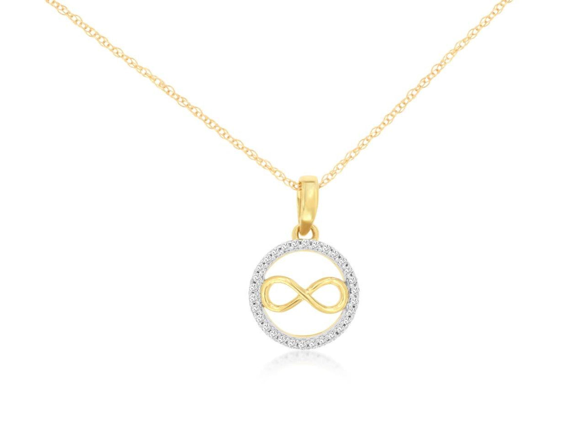 14K/Y GOLD DIAMOND PENDANT 0.06CT DIA