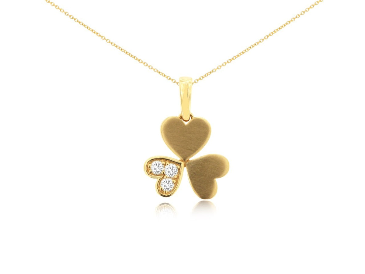 14K/Y GOLD PEND 0.08CT DIA