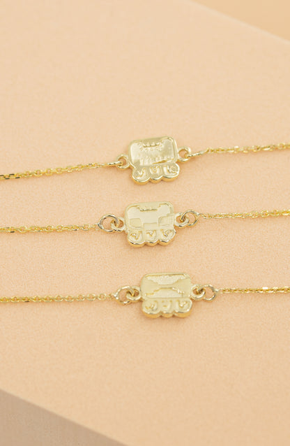 14k Yellow Gold Mayan bracelet 1.1 dwt