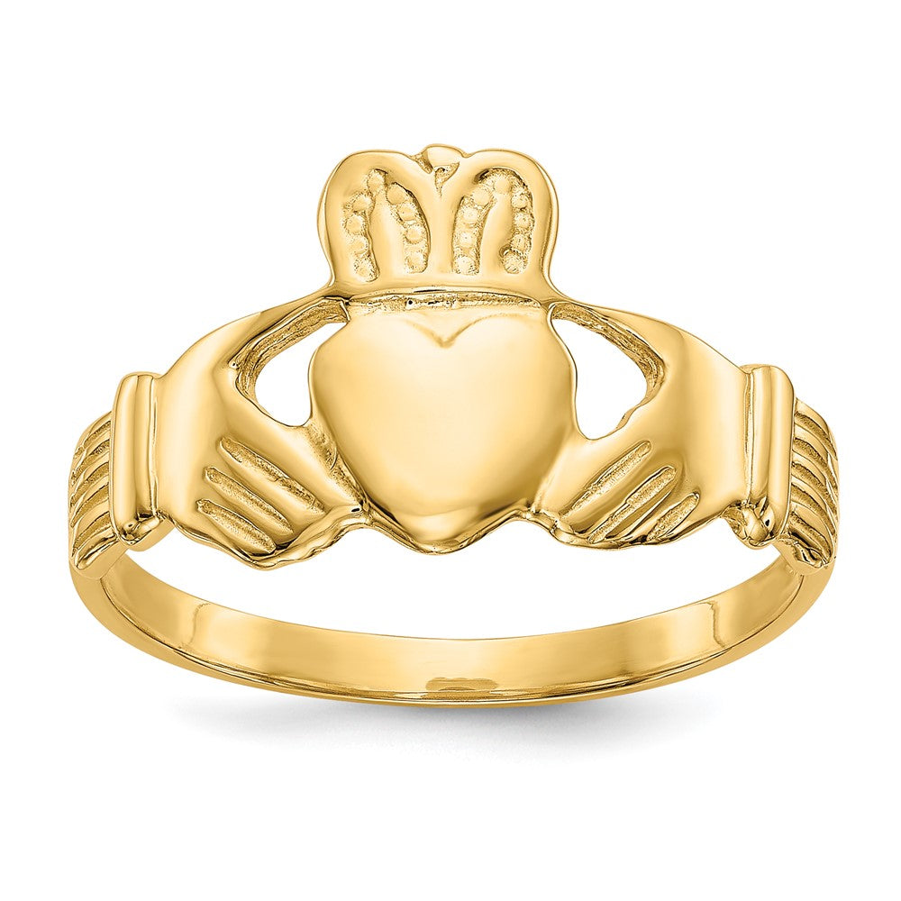 14k Yellow Gold Men's Claddagh Ring 2.9gr
