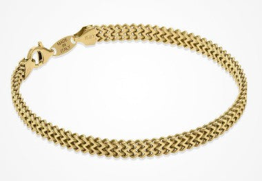 Men's Italian Sterling Silver Rhodium Gold Plated Bracelet 8.5"