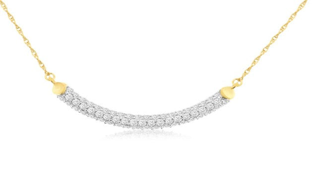 14k Yellow Gold Diamond Necklace .50 ctw