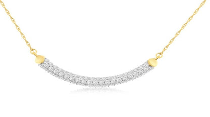 14k Yellow Gold Diamond Necklace .50 ctw