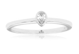 14K/WHITE GOLD DIAMOND ENGAGEMENT RING 0.10CT CTW