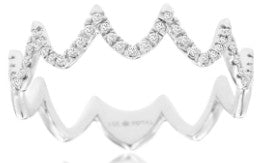 14K/WHITE GOLD DIAMOND WWEDDING BAND 0.12CT