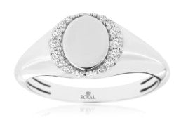 14K/WHITE GOLD DIAMOND 0.11CT LADIES RING RYM