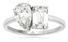 14K/W GOLD LAB GROWN DIA PS/PC 2.20CT RYM