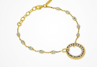 STERLING SILVER GOLD PLATED  SUNSHINE BRACELET DESMO WITH EXTENDER