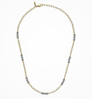STERLING SILVER GOLD PLATED  CRYSTAL NOVA NECKLACE