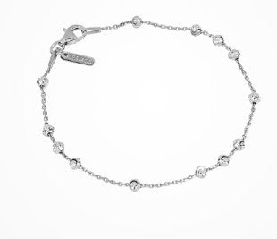 STERLING SILVER STATION MOON DESMO BRACELET ITALIAN MADE