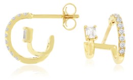 14K YELLOW GOLD DIAMOND 0.37 CTW LADIES EARRINGS