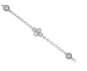 14K WHITE GOLD DIAMOND 0.14 CTW BRACELET