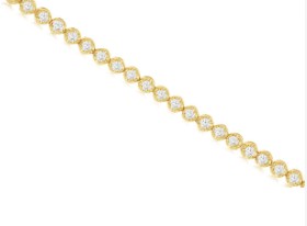 14K YELLOW GOLD DIAMOND BRACELET 0.51 CTW