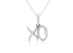 14K WHITE GOLD DIAMOND PENDANT 0.09 CTW