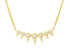 14K YELLOW GOLD DIAMOND 0.15 CTW NECKLACE