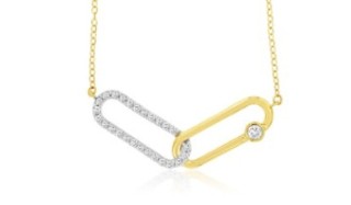 14K YELLOW GOLD DIAMOND NECKLACE 0.25 CTW