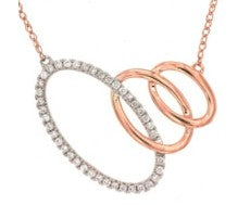 14K ROSE GOLD DIAMOND 0.16 CTW NECKLACE