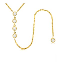 14K YELLPOW GOLD DIAMOND 0.25 CTW NECKLACE