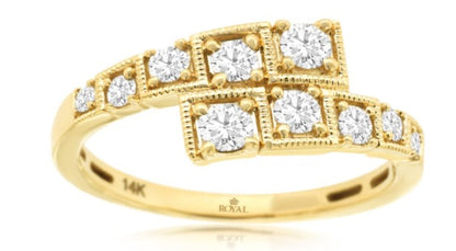 14k Yellow Gold Diamond Ring 0.50 ctw