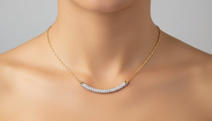 14k Yellow Gold Diamond Necklace .50 ctw