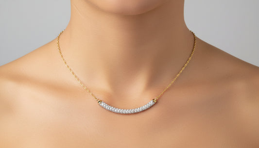 14k Yellow Gold Diamond Necklace .50 ctw