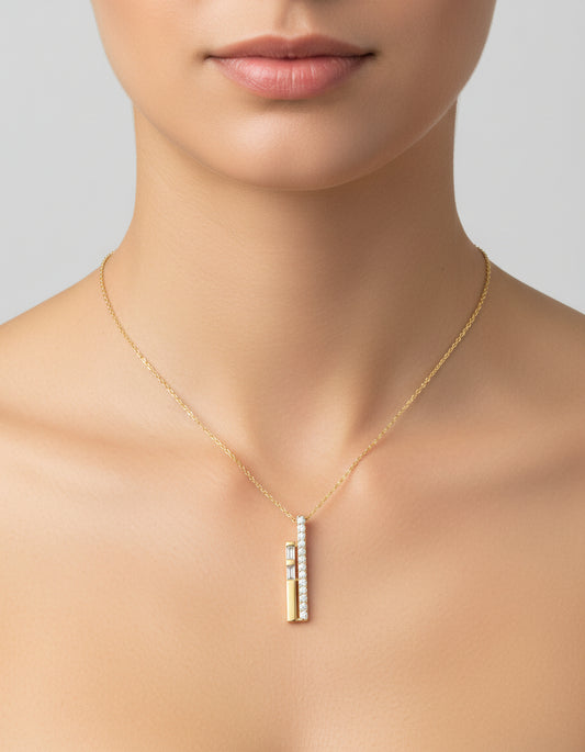 14k Yellow Gold Diamond Pendant .20 ctw