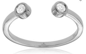 14K/W GOLD DIAMOND RING 0.10CT LDR