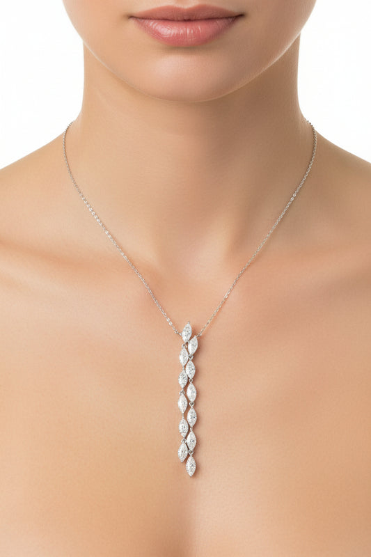 14K WHITE GOLD DIAMOND 0.22 CTW NECKLACE