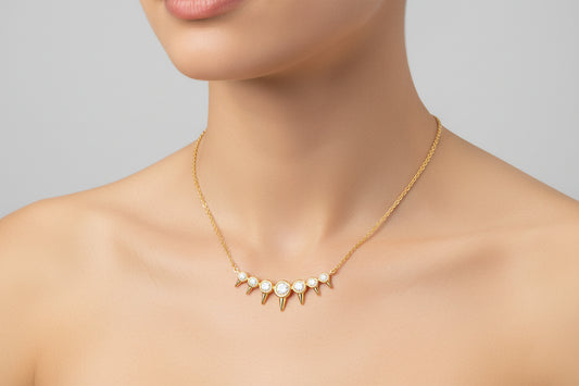 14K YELLOW GOLD DIAMOND 0.15 CTW NECKLACE