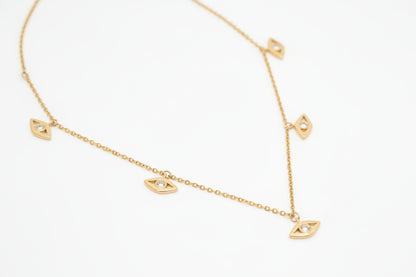 14K YELLOW GOLD NECKLACE DIAMOND 0.15 CTW