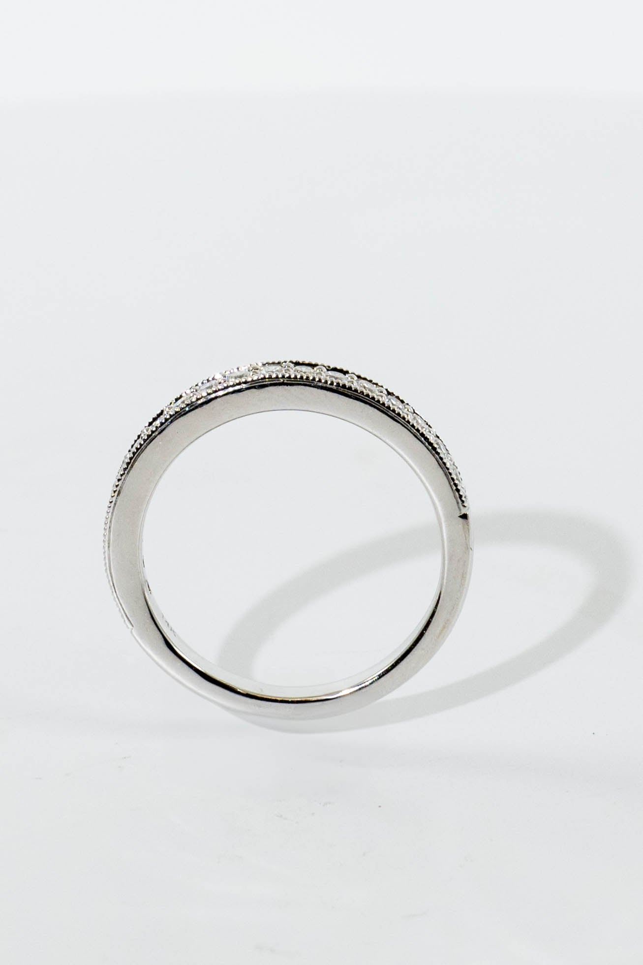 14k White Gold Diamond Wedding Band