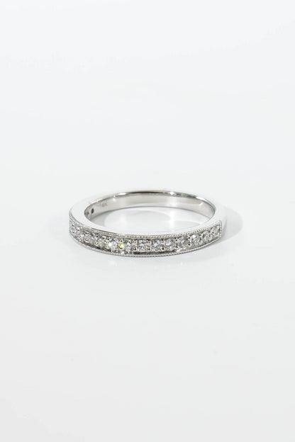 14k White Gold Diamond Wedding Band