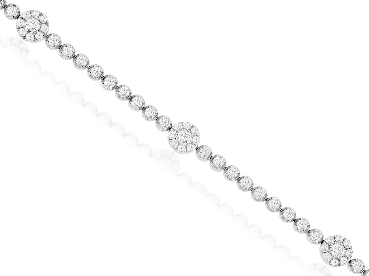 14k White Gold Diamond Bracelet 2.0ct