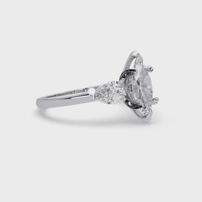 LAB GROWN DIAMOND MARQUISE  1.05CT E-VVS2 PEAR SHAPE SETTING
