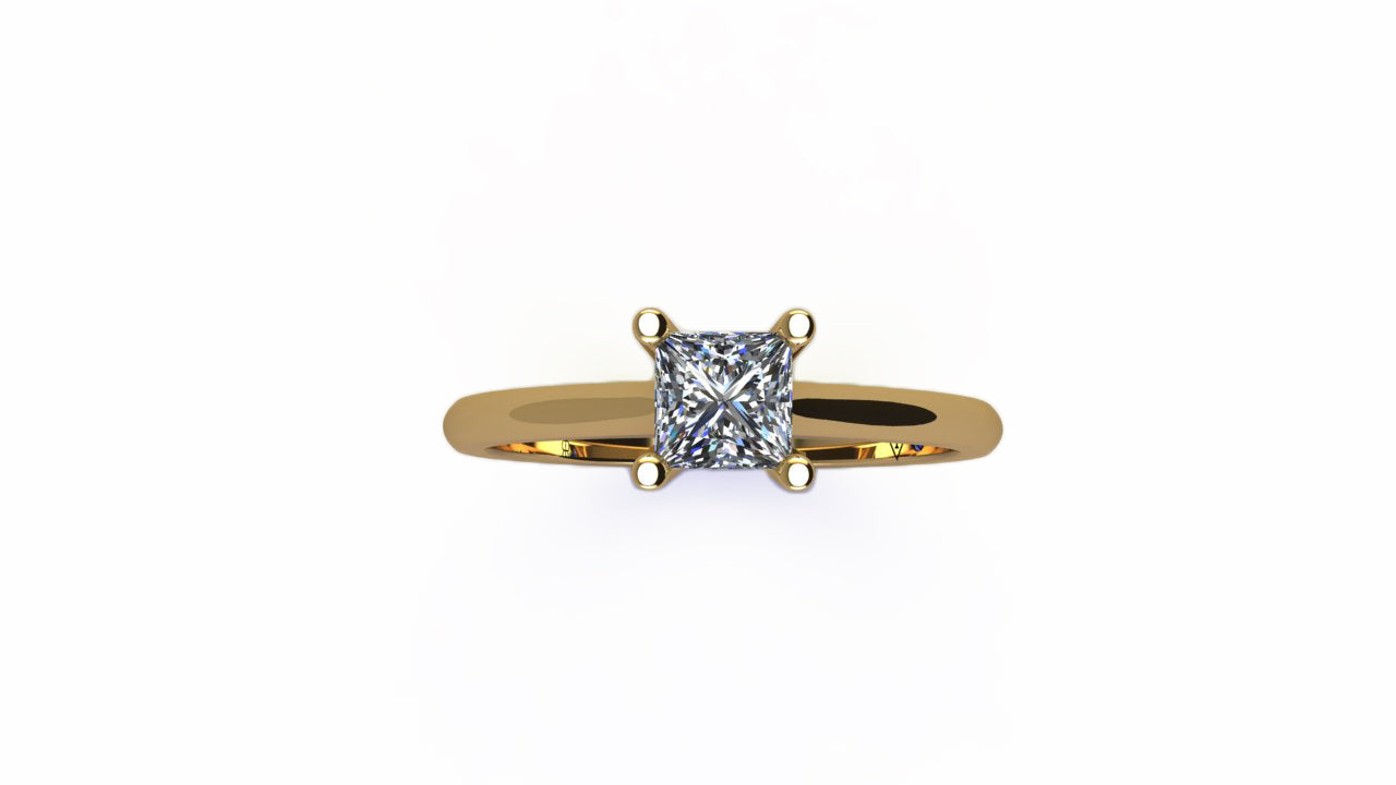 Princess Cut Solitaire